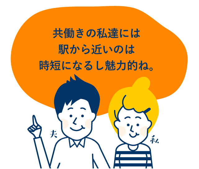 共働きの私達には駅から近いのは時短になるし魅力的ね。