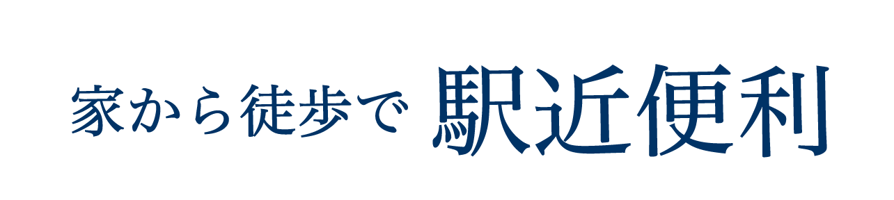 家から徒歩で駅近便利